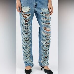 Distorted Jeans PRETTYLITTLE THING NWT